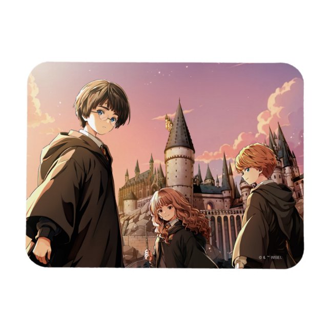 HARRY POTTER™ Hermione & Ron HOGWARTS™ Anime Scene Magnet (Horizontal)