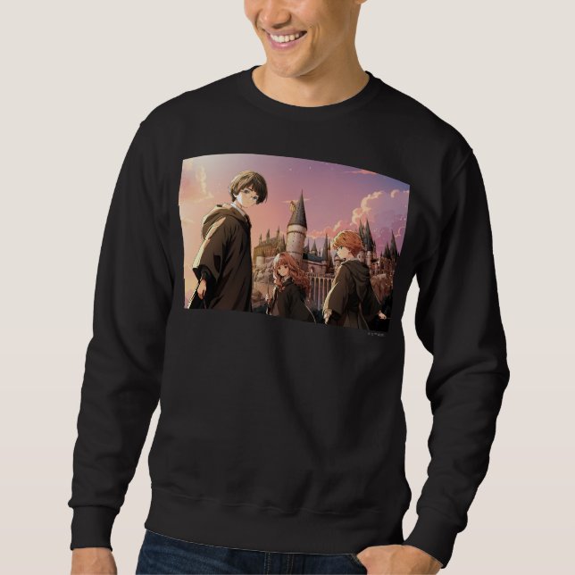 HARRY POTTER™ Hermione & Ron HOGWARTS™ Anime Scene Sweatshirt (Front)