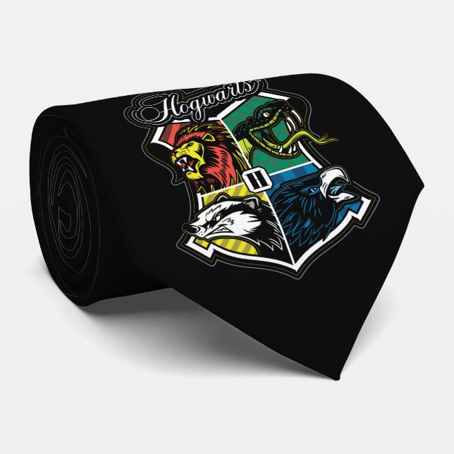 HARRY POTTER™ | HOGWARTS™ Athletic Badge Tie (Rolled)