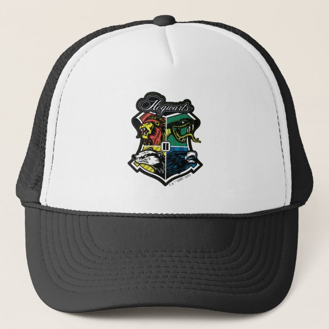 HARRY POTTER™ | HOGWARTS™ Athletic Badge Trucker Hat (Front)