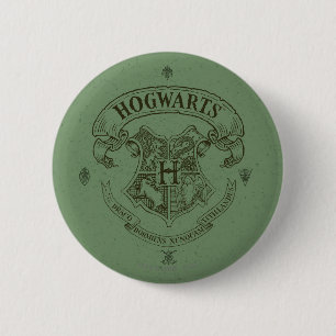 Harry Potter   Hogwarts Banner Crest 6 Cm Round Badge