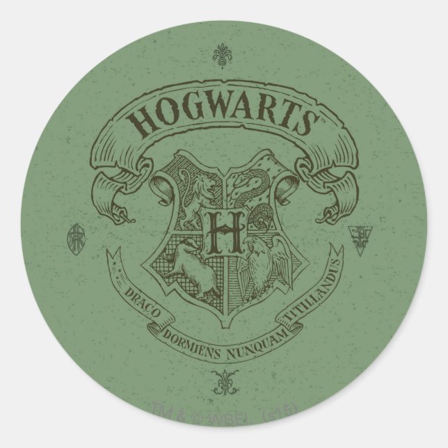 Harry Potter | Hogwarts Banner Crest Classic Round Sticker (Front)