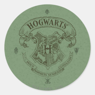 Harry Potter   Hogwarts Banner Crest Classic Round Sticker