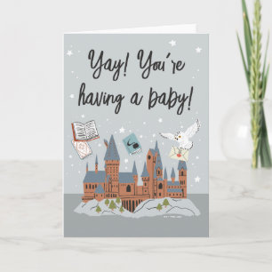 Harry Potter Hogwarts Castle Baby Shower Card