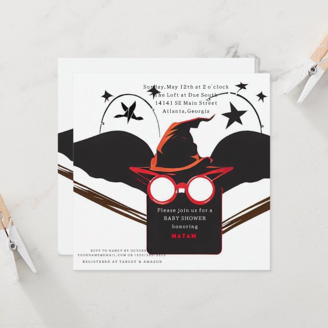 Harry Potter | Hogwarts Castle Baby Shower Invitation (Front/Back In Situ)