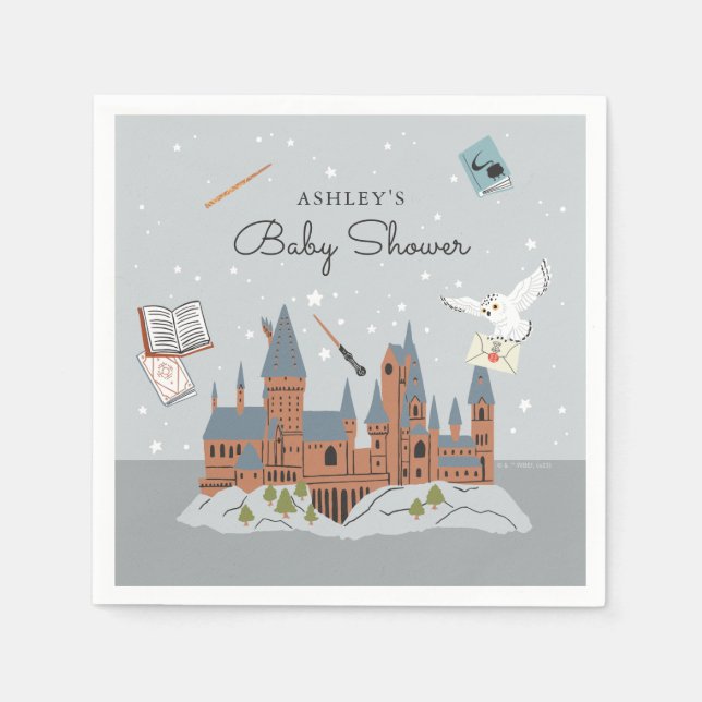Harry Potter | Hogwarts Castle Baby Shower Napkin (Front)