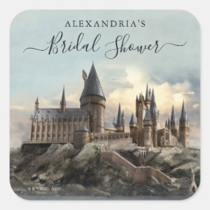 Harry Potter   Hogwarts Castle Bridal Shower Square Sticker