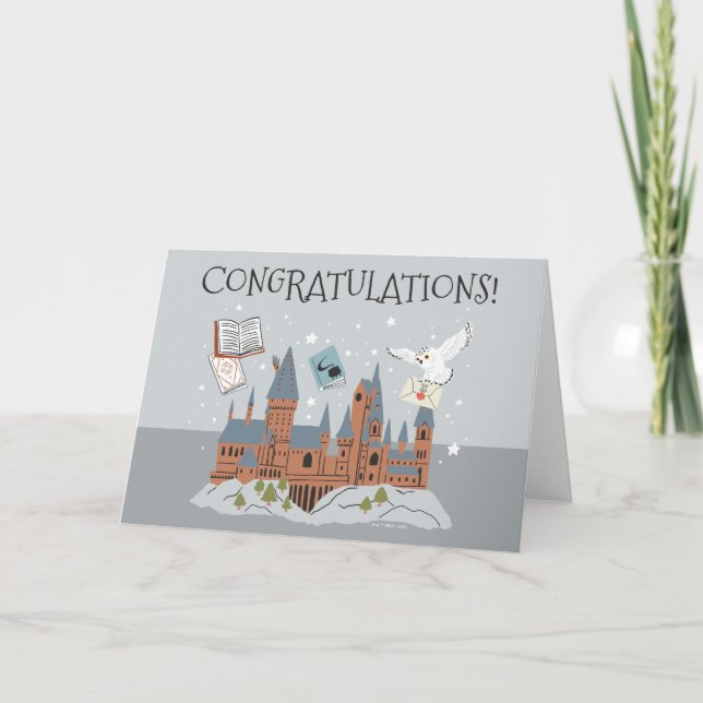 Harry Potter | Hogwarts Castle Congratulations Card (Front)
