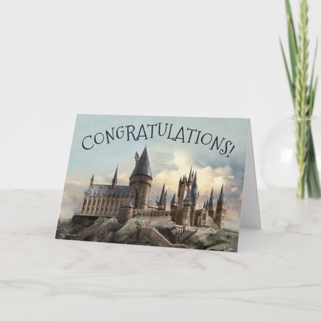 Harry Potter Hogwarts Castle Congratulations Card (Front)