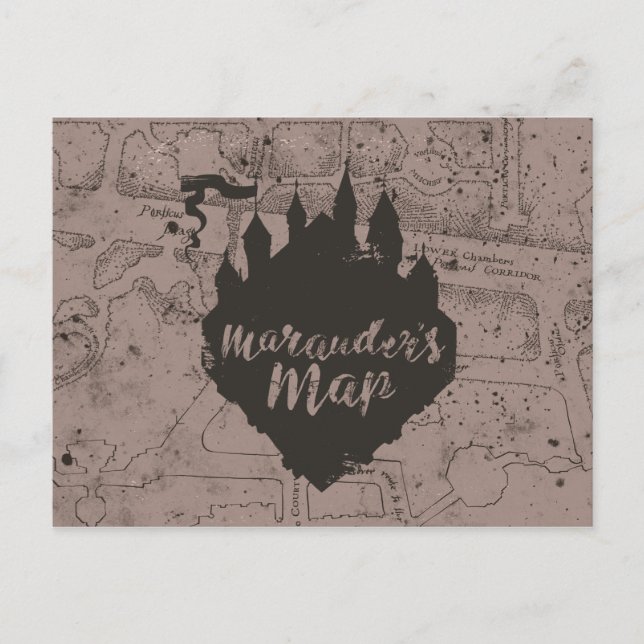 Harry Potter | HOGWARTS™ Castle Marauder's Map Postcard (Front)
