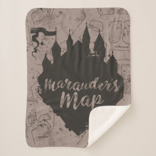 Harry Potter   HOGWARTS™ Castle Marauder's Map Sherpa Blanket