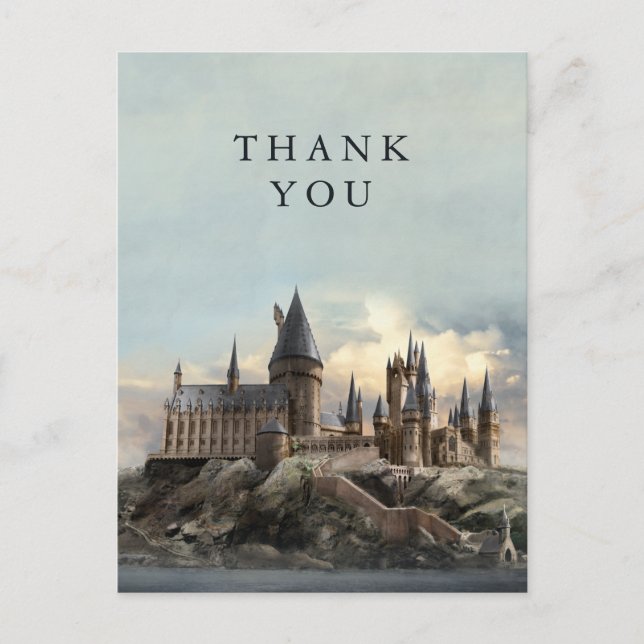 Harry Potter Hogwarts Castle Thank You Postcard (Front)