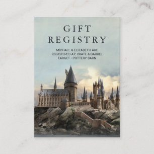 Harry Potter   Hogwarts Castle Wedding Registry Enclosure Card