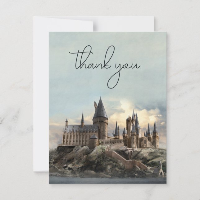 Harry Potter Hogwarts Castle Wedding Thank You Card (Front)