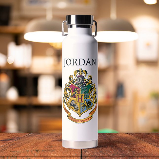 Harry Potter | Hogwarts Crest | Add Your Name Water Bottle (Creator Uploaded)