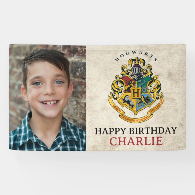 Harry Potter Hogwarts Crest Birthday  Banner (Horizontal)