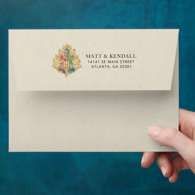 Harry Potter Hogwarts Crest Birthday Envelope (Hand)
