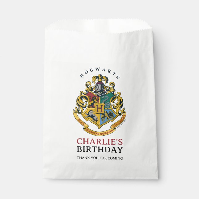 Harry Potter Hogwarts Crest Birthday  Favour Bag (Front)