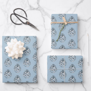 Harry Potter   Hogwarts Crest - Blue Wrapping Paper Sheet
