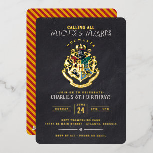 Harry Potter Hogwarts Crest Chalkboard Birthday