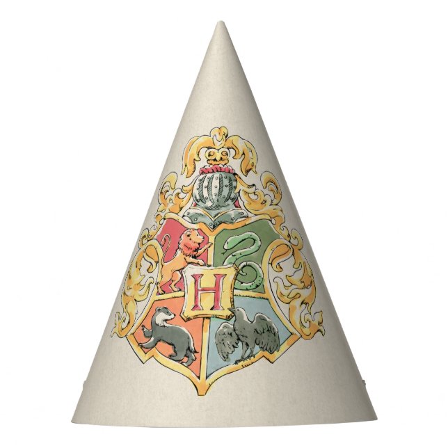 Harry Potter Hogwarts Crest First Birthday Party Hat (Front)