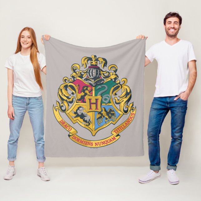Harry Potter | Hogwarts Crest - Full Colour Fleece Blanket (In Situ)