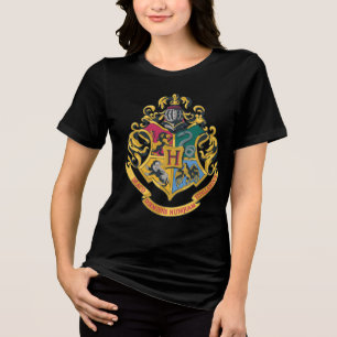 Harry Potter Hogwarts Crest - Full Colour Tri-Blend Shirt