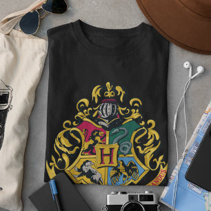 Harry Potter   Hogwarts Crest - Full Colour Tri-Blend Shirt