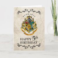 Harry Potter Hogwarts Crest Happy 5th Birthday