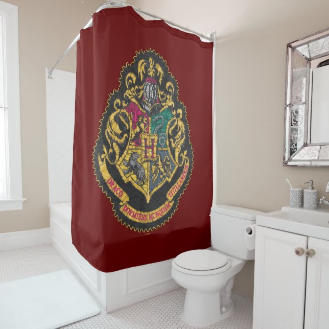 Harry Potter | Hogwarts Crest Shower Curtain (In Situ)