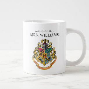 Harry Potter   Hogwarts Crest Teacher Personalize Large Coffee Mug