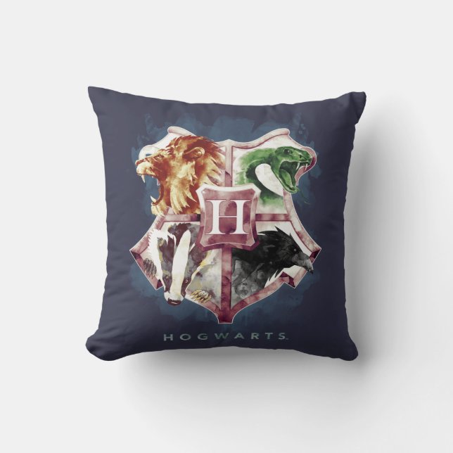 Harry Potter | HOGWARTS™ Crest Watercolor Cushion (Front)
