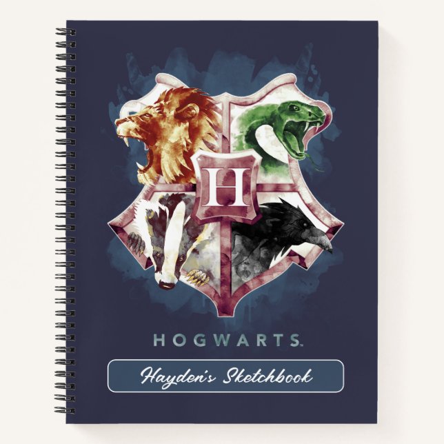 Harry Potter | HOGWARTS™ Crest Watercolor Drawing Notebook (Front)