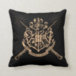 Harry Potter | Hogwarts Crossed Wands Crest Cushion<br><div class="desc">Represent Hogwarts School of Witchcraft and Wizardry with this vintage design from the world of Harry Potter. Featuring two crossing wands, shooting off magic sparks and cast against the school crest, this design is sure to identify you as a diehard fan of the J.K. Rowling series. A cool shout out...</div>