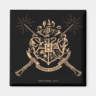 Harry Potter Hogwarts Crossed Wands Crest Magnet