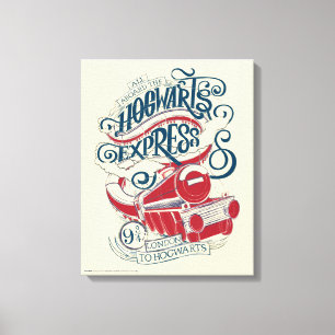 Harry Potter Hogwarts Express Typography Canvas Print