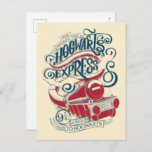Harry Potter   Hogwarts Express Typography Postcard