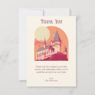 Harry Potter Hogwarts Girl Baby Shower Thank You Card