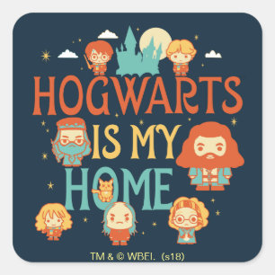 HARRY POTTER™   HOGWARTS™ IS MY HOME SQUARE STICKER
