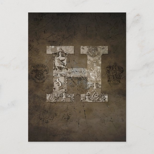 Harry Potter | Hogwarts Monogram Postcard (Front)