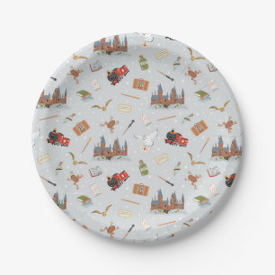 Harry Potter Hogwarts Pattern Baby Shower Paper Plate