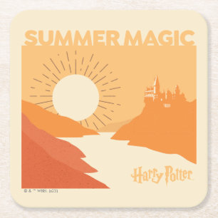 HARRY POTTER™   HOGWARTS™ Summer Magic Square Paper Coaster