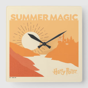 HARRY POTTER™   HOGWARTS™ Summer Magic Square Wall Clock