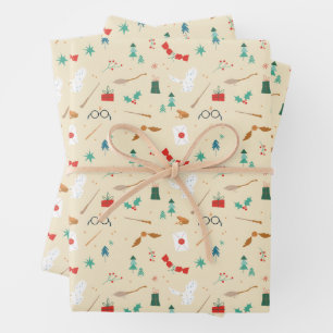 Harry Potter   Holiday Icon Pattern Wrapping Paper Sheet