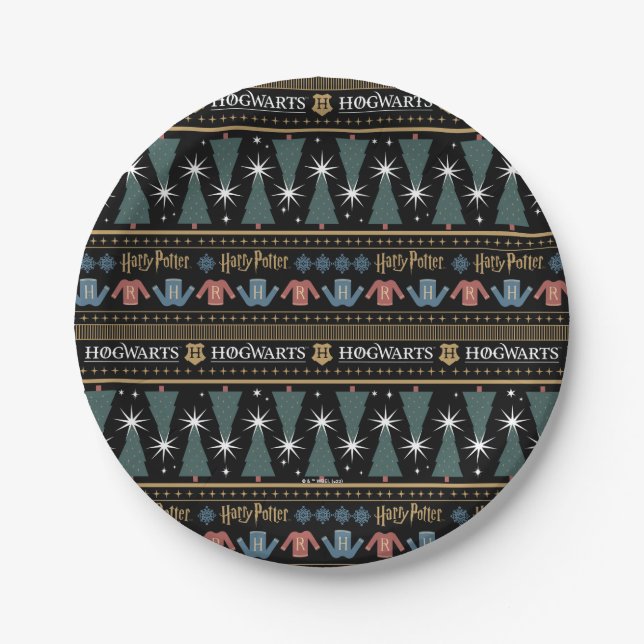 HARRY POTTER™ Holiday Sweater Pattern Paper Plate (Front)