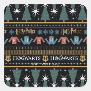 HARRY POTTER™ Holiday Sweater Pattern Square Sticker
