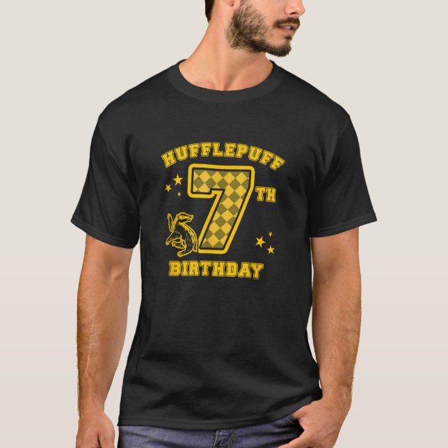 Harry Potter House Of Hufflepuff Emblem 7th Birthd T-Shirt (Front)