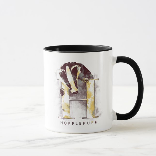 Harry Potter | HUFFLEPUFF™ Badger Watercolor Mug (Right)