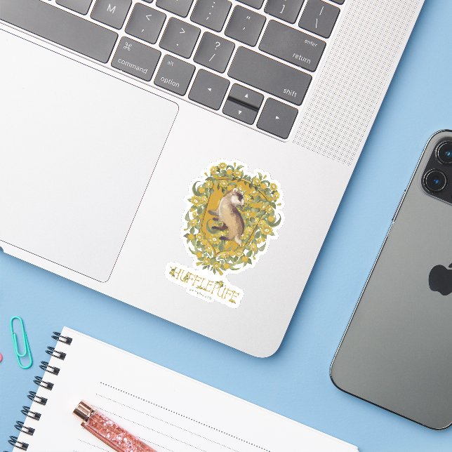HARRY POTTER™ | HUFFLEPUFF™ Crest (Laptop w/ iPhone)