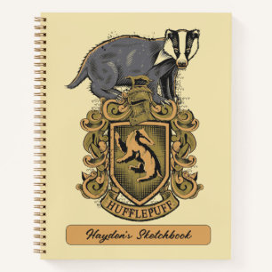 Harry Potter Hufflepuff Crest Badger Drawing Notebook